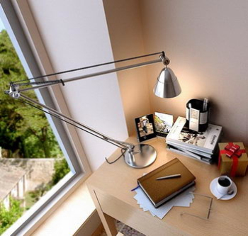 Warm and stylish den model