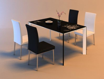 Personalized black and white kitchen furniture