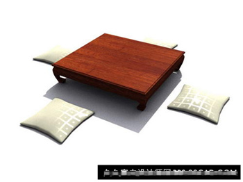 The wood Chuangta coffee table 3D model