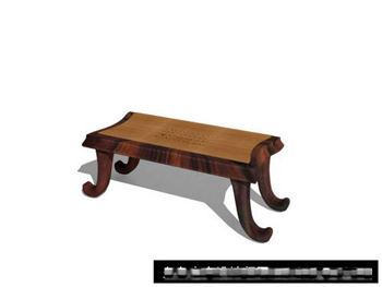 Chinese timber coffee table 3D model