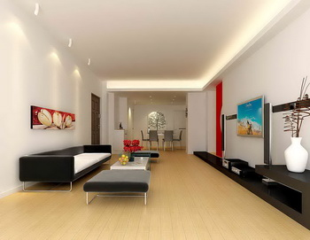 Spacious Japanese dwarf furniture living room model