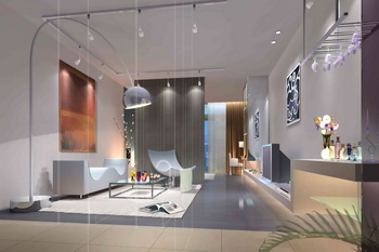 Modern small space for creative living room model
