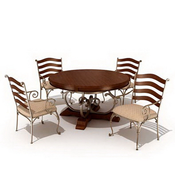 Combination of casual dining tables and chairs
