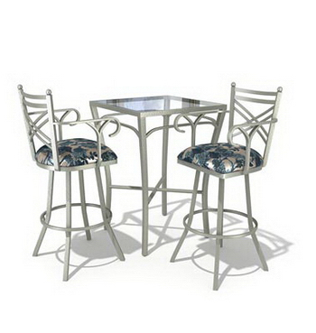 Tall casual dining tables and chairs combination