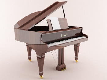 Brown played a grand piano 3D models