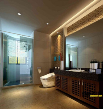 3d model of European-style bathroom