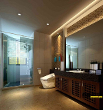 3d model of European-style bathroom