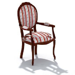 Pink with white chair 3d model