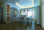 Rustic-style restaurant 3d model