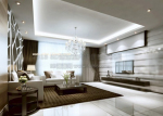 3d model of understated luxury living room