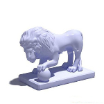Stone lions 3d model