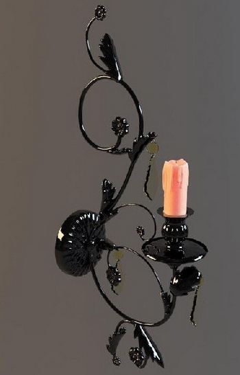 Continental Iron Candlestick 3D model