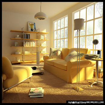 Romantic living room model