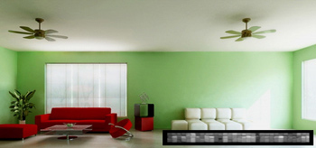 Green fresh bedroom model
