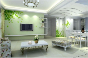 Natural, fresh style living room model