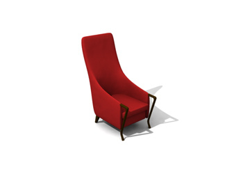 Comfortable long backed by chair