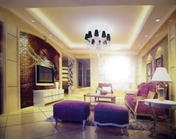 3D model of modern European living room