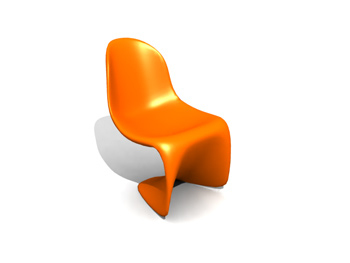 Candy color avant-garde settee