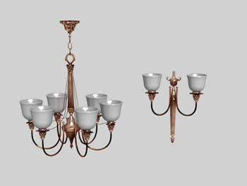 3D models of crystal chandeliers