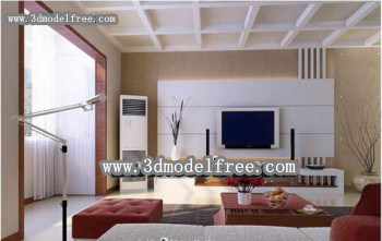 A lightweight minimalist fashion living room 3D model
