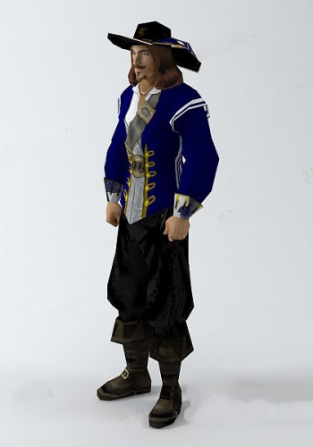 pirate man 3d model