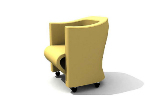 Fashion yellow single seats