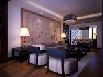 Chinese modern and spacious living room model atmospheric multi-seat