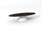 Dark oval coffee table
