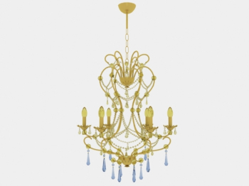 European nobility golden crystal candle chandelier