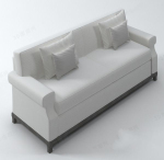 White sofa fashion model people