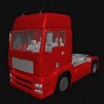 Red truck 3d model