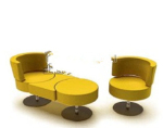 Yellow functional sofa model