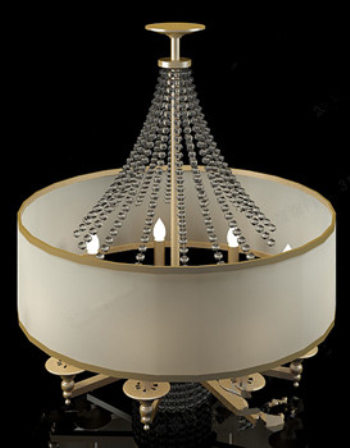 Romantic candle chandelier 3d model