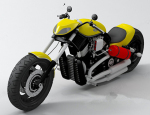 Handsome motorcycle model
