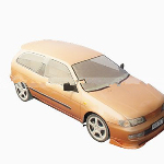 Yellow car 3d model