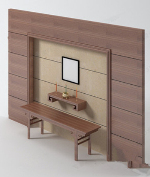 3d model wooden closet