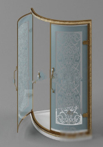 Bathroom glass door 3d model