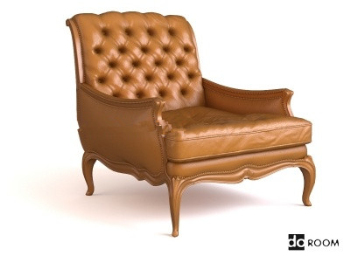 European leather armchair