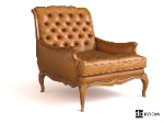 European leather armchair