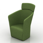 dark green armchair model