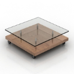 Floor transparent coffee table model