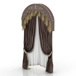 European retro curtains model