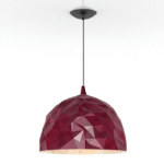 red multi-faceted chandelier model