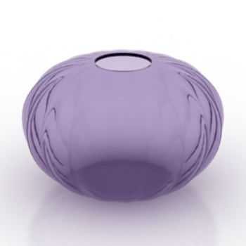 purple round glass porcelain 3D models