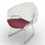 Red single chair 3D model
