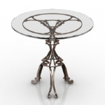 European refined metal coffee table model