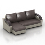 fashion leather sofa multiplayer model