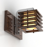 wooden walls wall lamp model