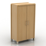 Simple wooden wardrobe 3D models