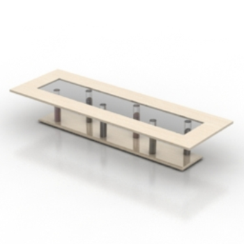 3D model yellowish conference 